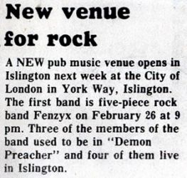 Fenzyx - Credit:Islington Gazette